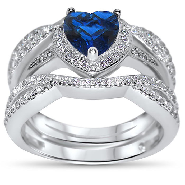 His Her Wedding Ring Set Matching Engagement Rings for Bride Groom Him Her