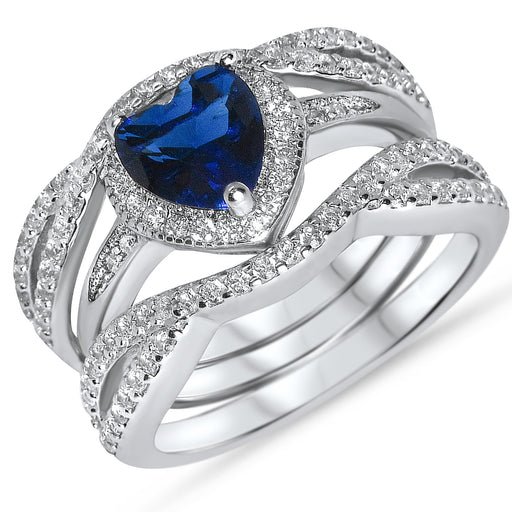 CZ Wedding Ring Set