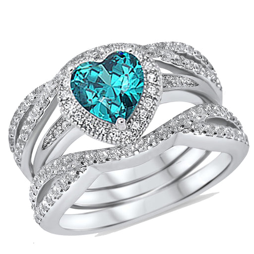 CZ Wedding Ring Set