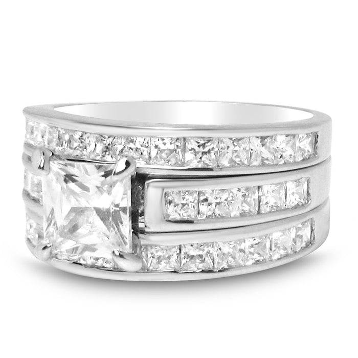 His Her TRIO Wedding Rings Set Him Her