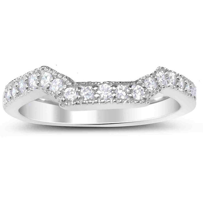 Sterling Silver His and Her TRIO Wedding and Engagement Ring Set
