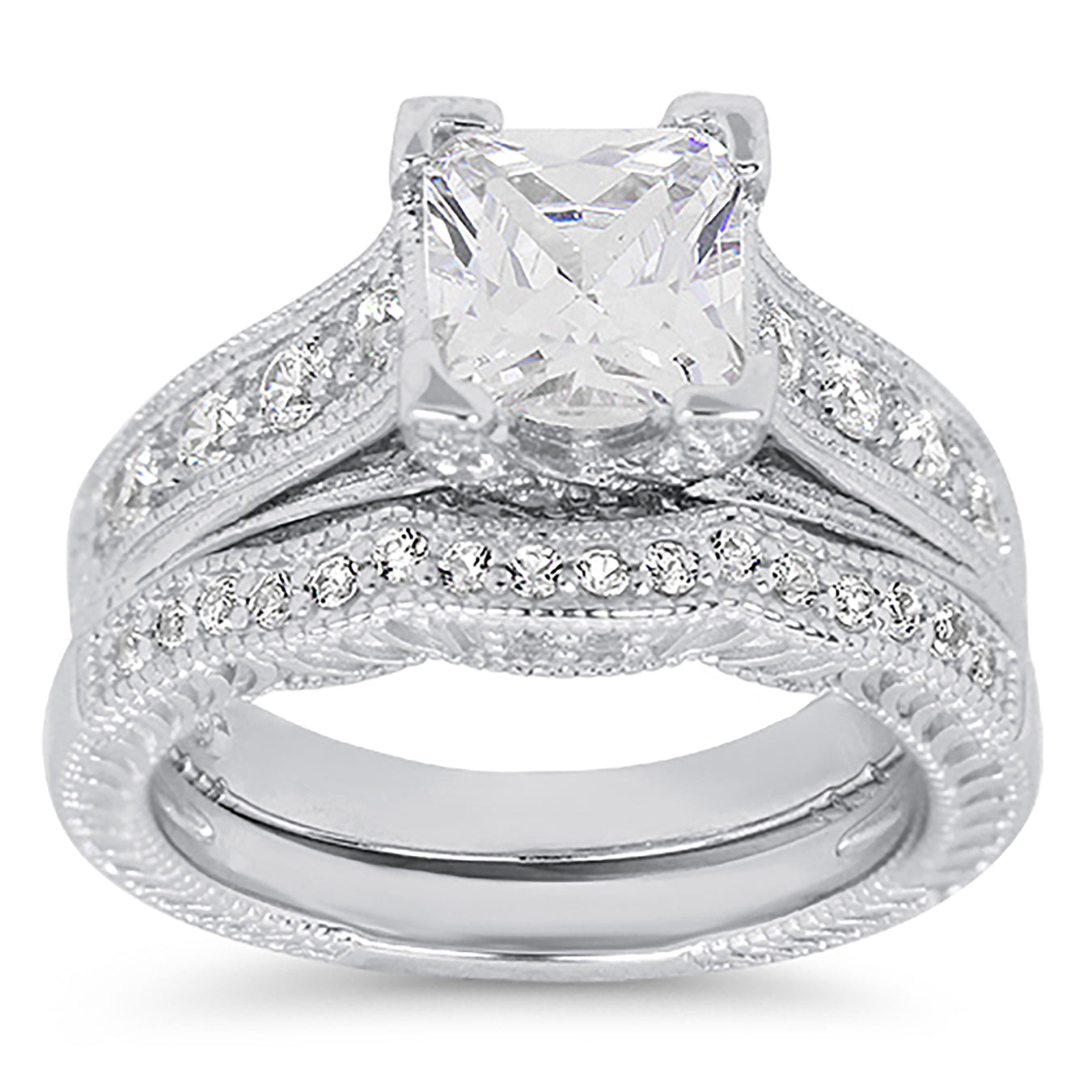 CZ Wedding Ring Sets