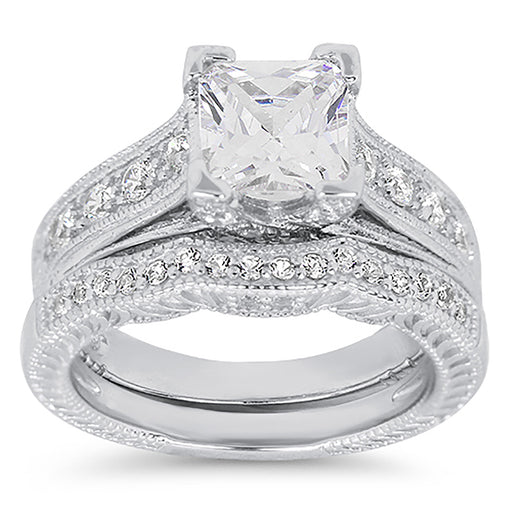CZ Wedding Ring Set