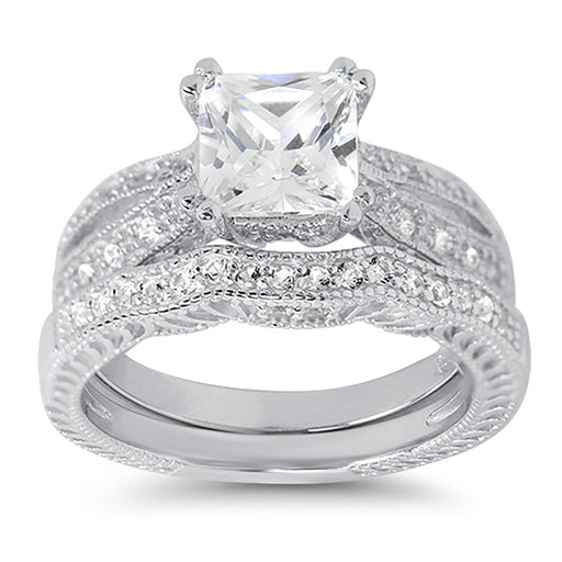 CZ Wedding Ring Set