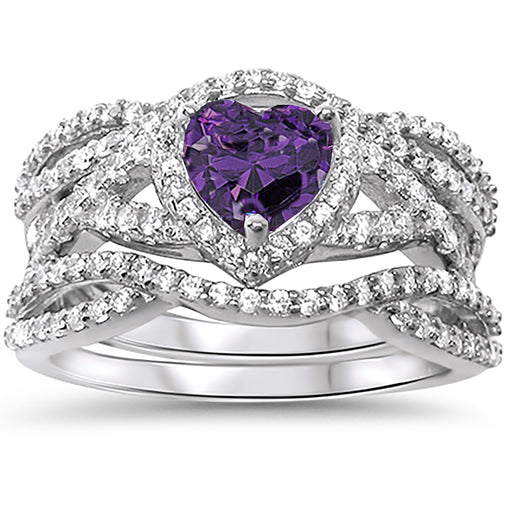 CZ Wedding Ring Set