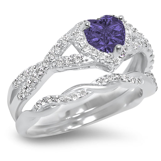 CZ Wedding Ring Set