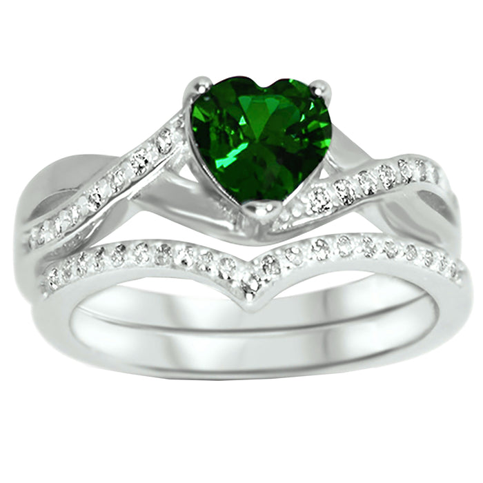 His Her Wedding Ring Set 3 Piece TRIO Silver Titanium Couples Bands