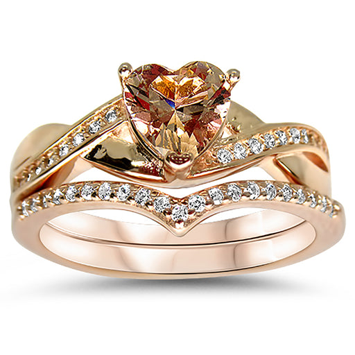 CZ Wedding Ring Set