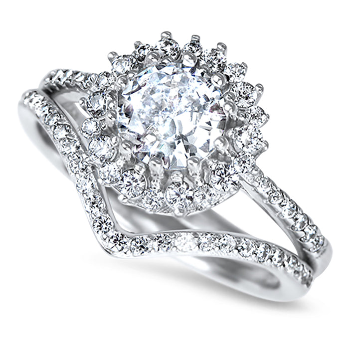 His Her Silver Steel TRIO Wedding Ring Set