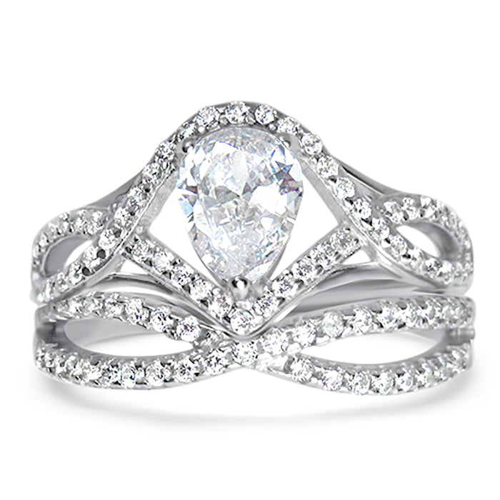 His Her Silver Black Titanium TRIO Wedding Set