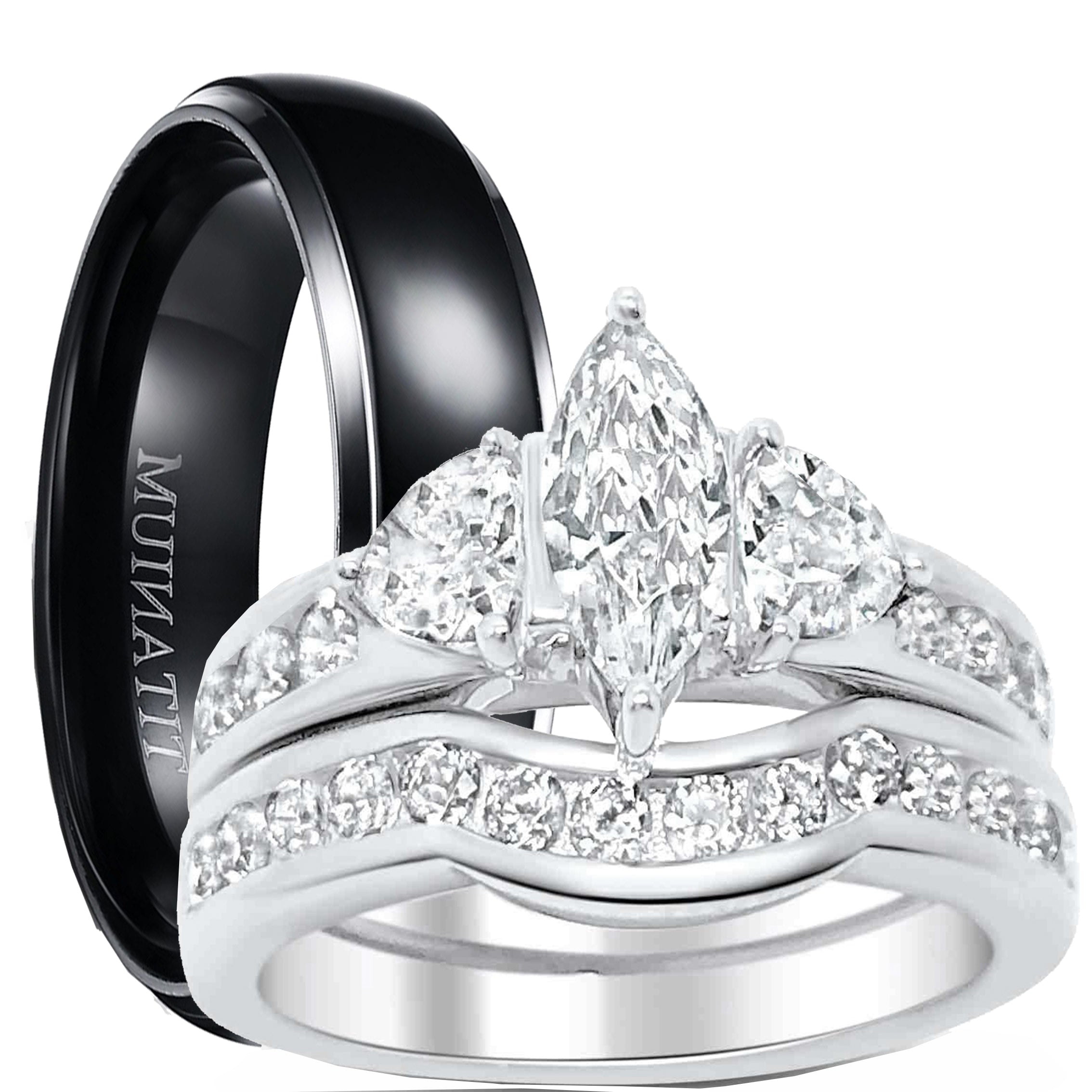 His and Her Wedding Ring Set
