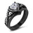 His and Her Black Wedding Ring Set Matching Couples Rings for Women Men