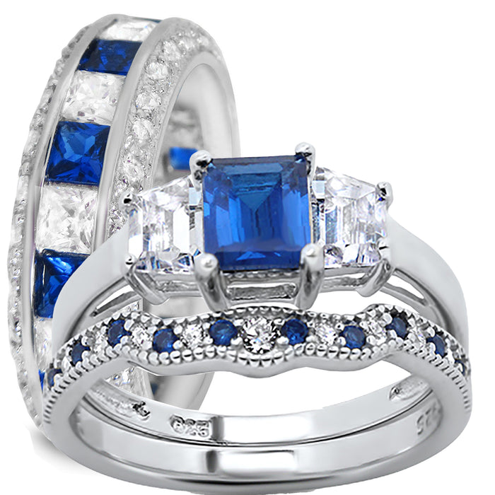 His Her Wedding Ring Set