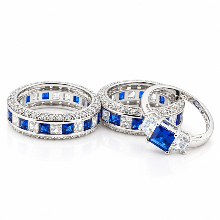 his and her wedding ring set view 2