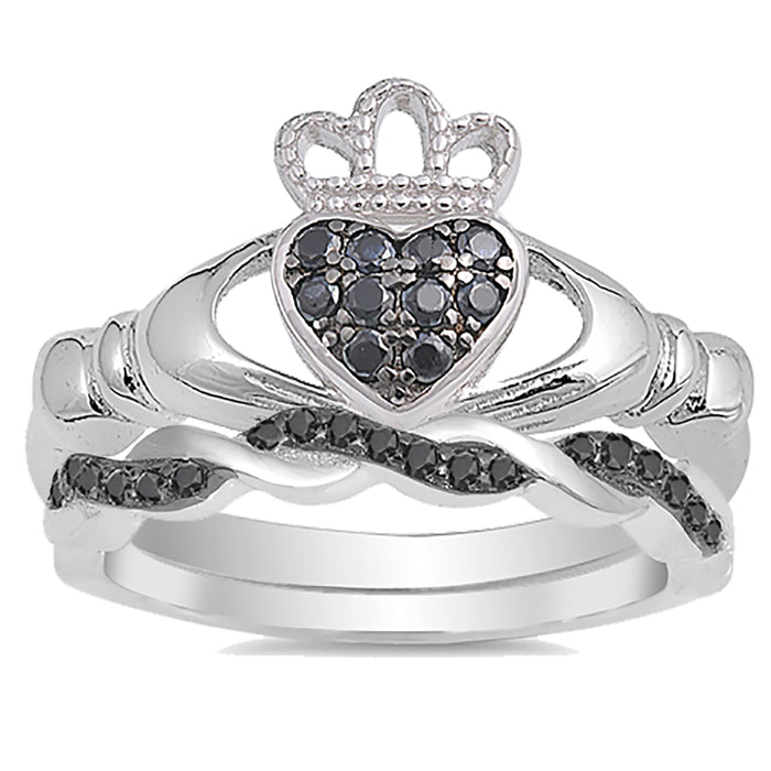 CZ Wedding Engagement Ring Set for Women