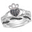 His and Her Black CZ Wedding Rings Set Claddagh Celtic Wedding Bands Women Men