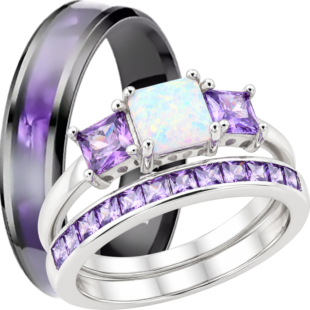 his and her wedding ring set