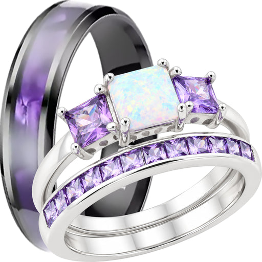 his and her wedding ring set