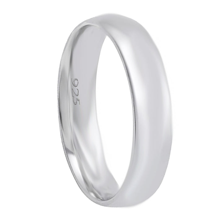 Plain Sterling Silver Wedding Ring for Men