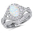 White Opal Engagement Ring for Women