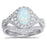 White Opal Engagement Ring for Women