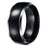 His Hers TRIO Wedding Set Black Wedding Rings for Women  and Men