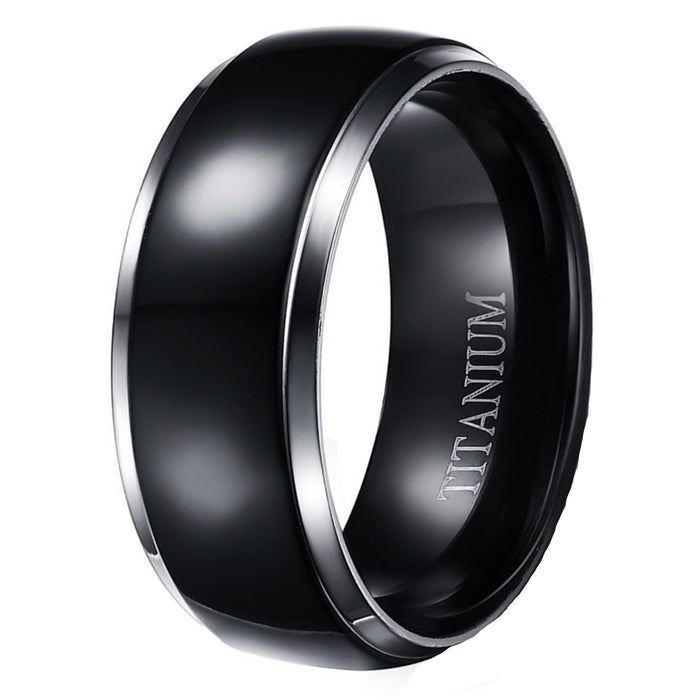 Black Titanium Wedding Rings for Men