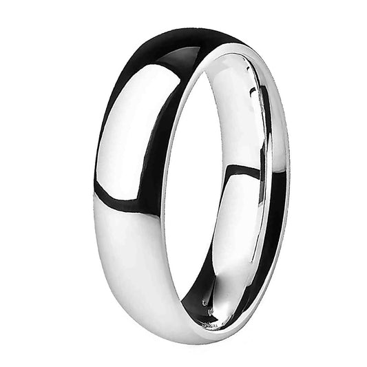 Alternate view of his and Hers Matching Comfort Fit Titanium Wedding Bands 5mm | Style 1001