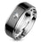 Black ceramic wedding rng for men