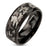 His and Her Black Wedding Ring Set Matching Couples Rings for Women Men