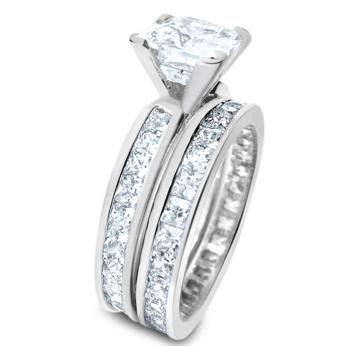 CZ Wedding Engagement Ring Set for Women