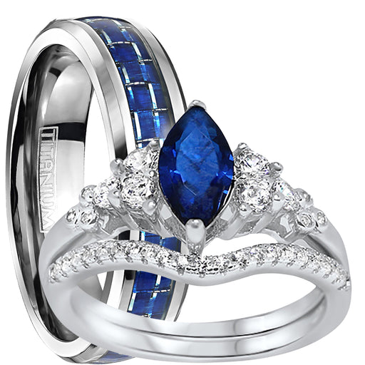 His Her Wedding Set