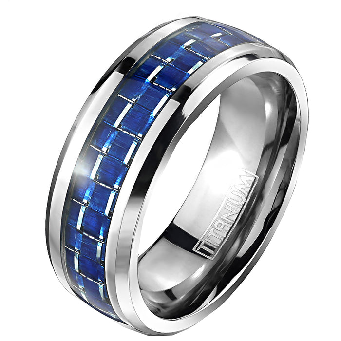 LaRaso & Co His Hers Wedding Rings Set TRIO Sapphire Blue Silver Titanium Engagement Couples Rings 10/10