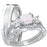 His and Her Silver Wedding Ring Set