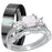 His and Her Silver Wedding Ring Set