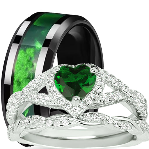 His Her Wedding Set