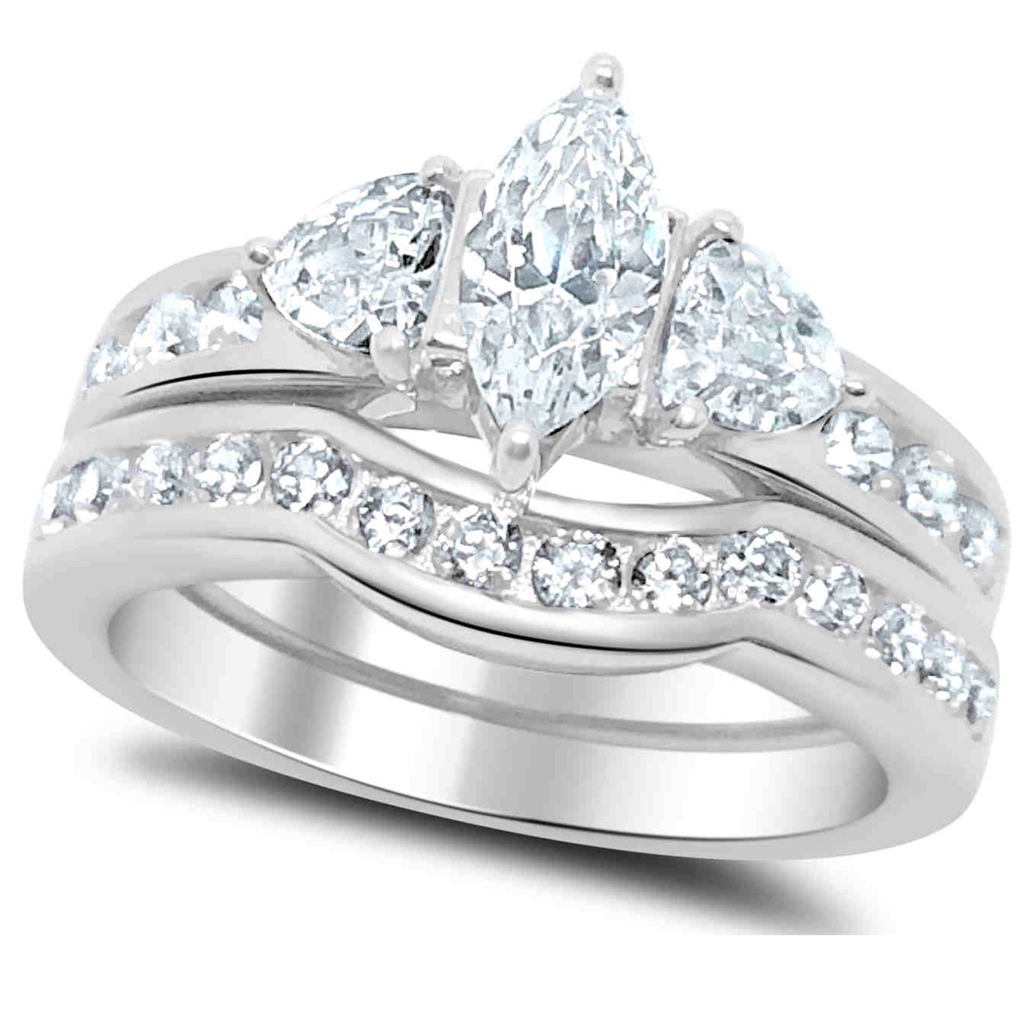 CZ Wedding Ring Set