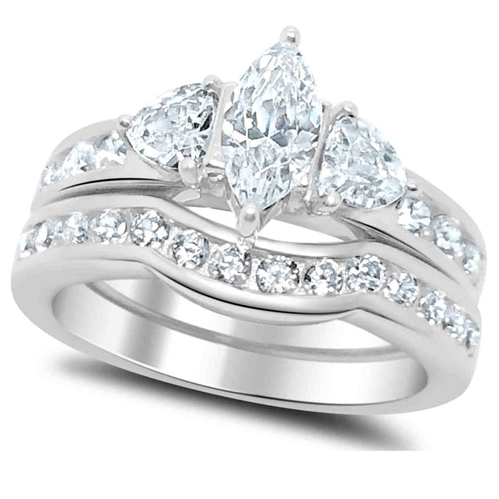 CZ Wedding Ring Set