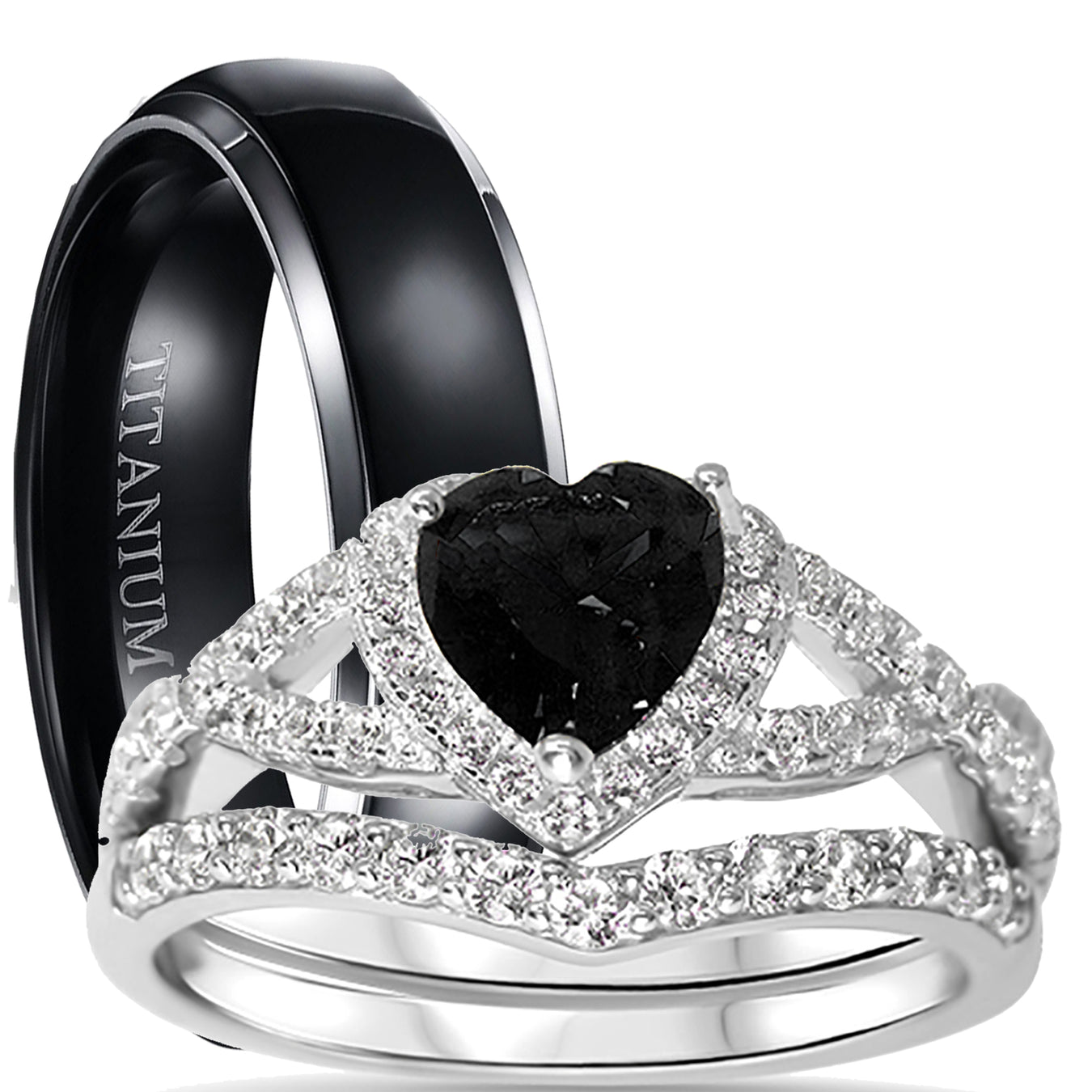 His and Hers Wedding Ring Sets