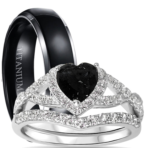 His Her Wedding Ring Set