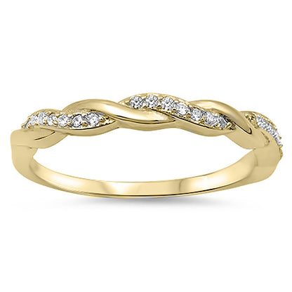 Alternate view of gold Plated Sterling Silver Claddagh Wedding and Engagement Ring Set