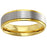 His and Her 14K Gold Plated Silver Steel TRIO Wedding Band Engagement Ring Set