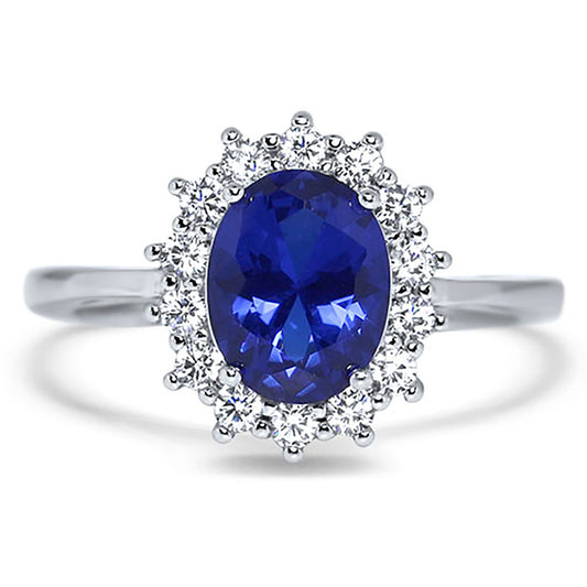 Front view of cZ Halo Engagement Ring | Style 2278