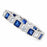 Sterling Silver Blue White CZ Wedding Band Ring for Women