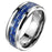 LaRaso & Co His Her Wedding Ring Set Simulated Sapphire Blue Silver Titanium for Women Men 5/11