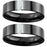 LaRaso & Co Black Ceramic Titanium Opal Wedding Band Rings for Him Her Men Women Couples 10/10