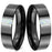 LaRaso & Co Black Ceramic Titanium Opal Wedding Band Rings for Him Her Men Women Couples 10/10