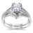 Sterling Silver Solitaire CZ Wedding Engagement Ring Set