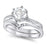 Sterling Silver White Topaz Bridal Ring Set