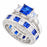 blue cz wedding set view 5